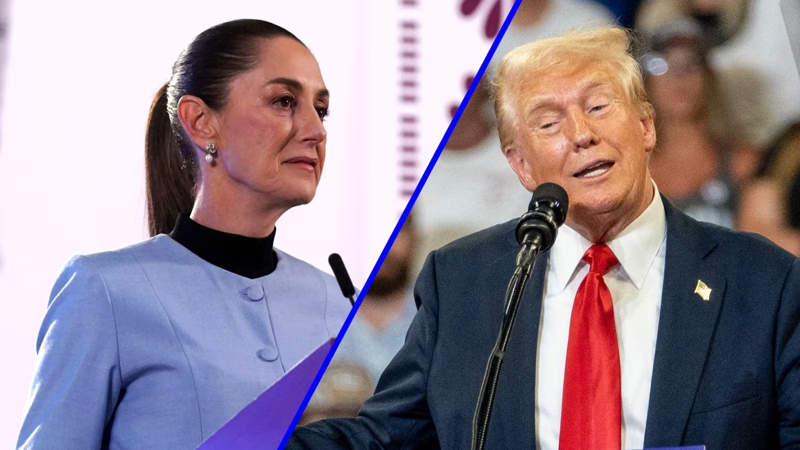 Claudia Sheinbaum y Donald Trump (EFE/ José Méndez/Peter Foley)